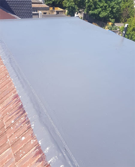 Flat roof repair work